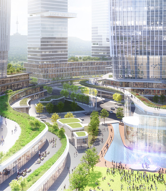 용산국제업무지구 조감도 이미지