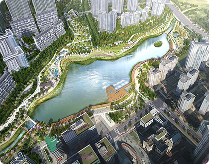 위례지구 택지조성사업 조감도