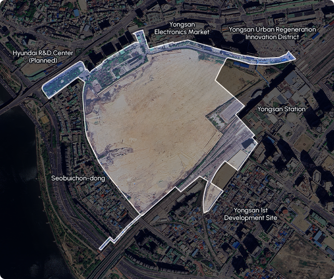 Map of the Yongsan International Business District Site After the Project