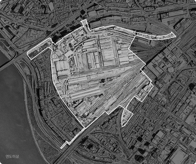 사업 전 용산국제업무지구 부지 지도