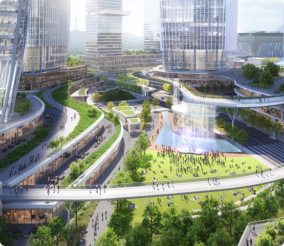 일체형 복합 녹지도시 이미지